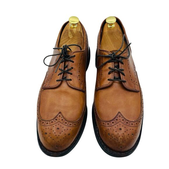 Allen Edmonds Mens 10 D Road Warriors Wingtip Oxford Dress Shoes Brown 3351 - Picture 1 of 6